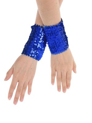 1 Pair Sequins Stretchy Gloves Sparkling Wrist Cuffs