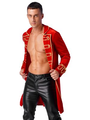 Men's Circus Ringmaster Costume Long Jacket
