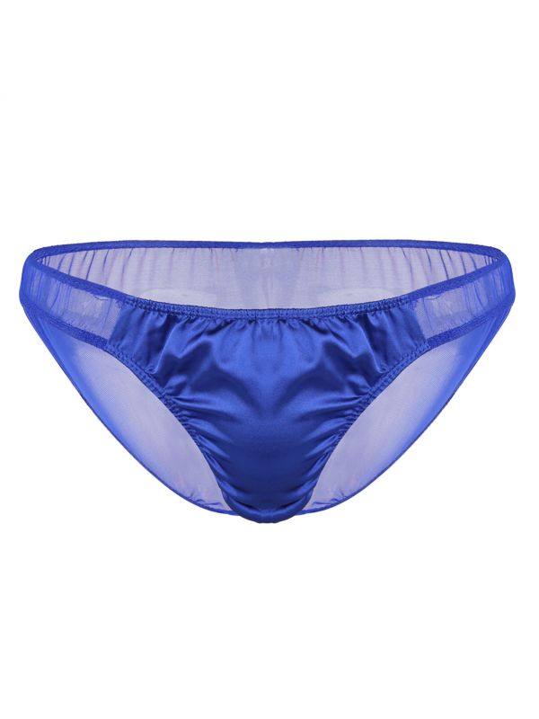 iEFiEL Mens Soft Sheer Mesh Ruffled Bikini Briefs Underwear Panties